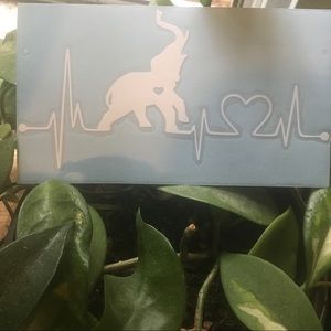 Elephant Heartbeat Vinyl Decals